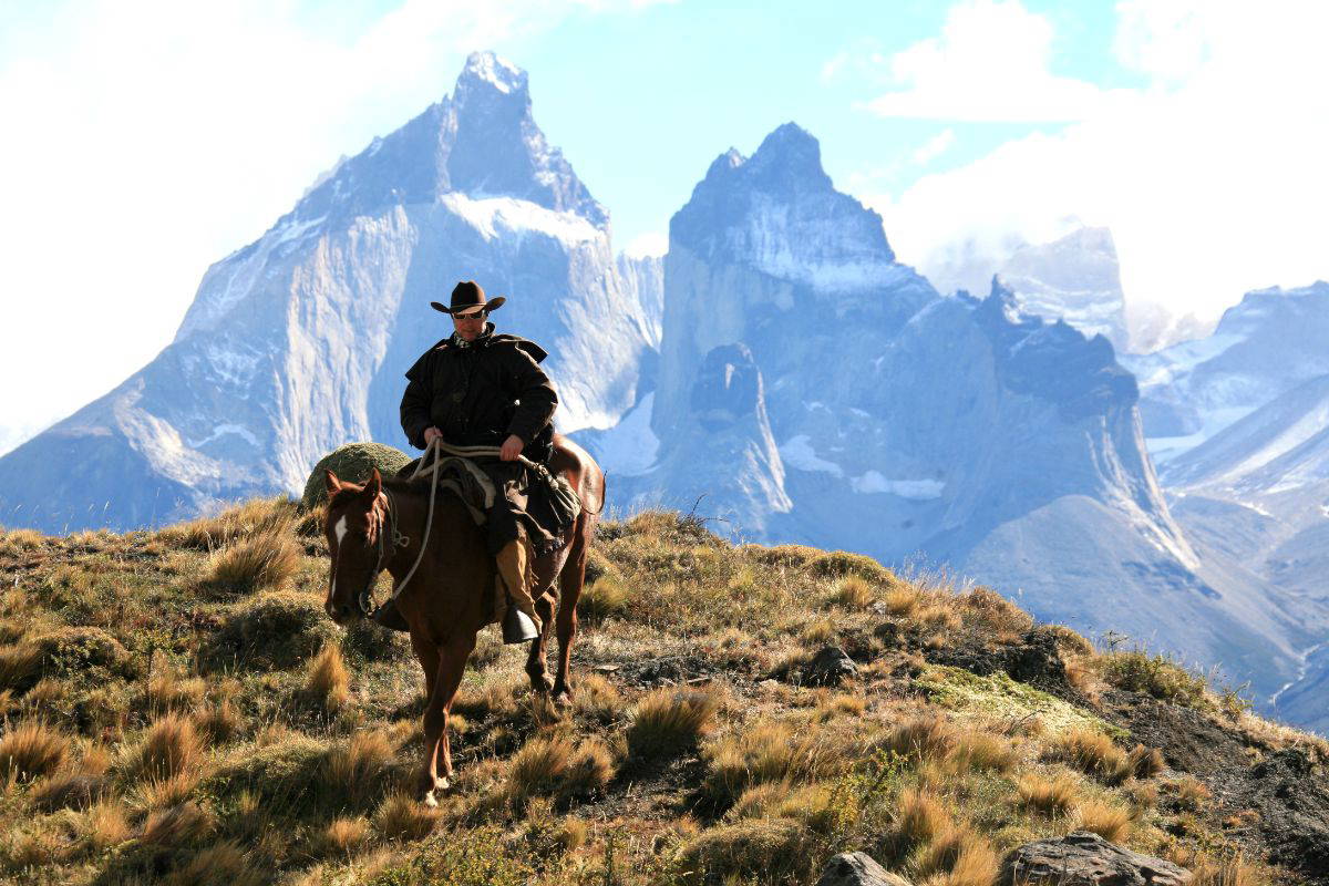 Steve Royset riding in Patagonia