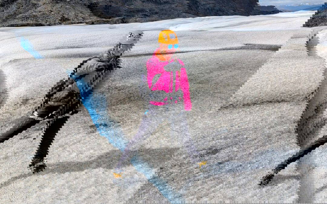 Ice Hiker on Grey Glacier